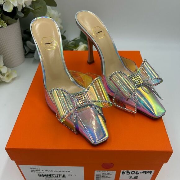 Women’s Nalebe diamanté iridescent mule, size 37.5 made in Italy - Picture 2 of 10